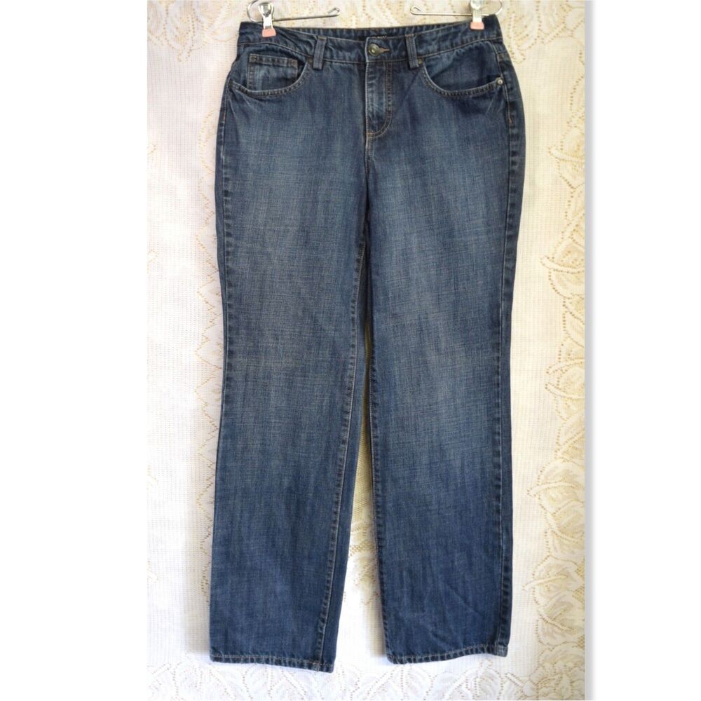 Nine West Jeans Womens Size 6 Average 100% Cotton Dark Wash Straight Leg 31x32.5